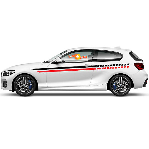 2x Adesivi in vinile Grafica Stickers laterali bmw serie 1 2015 disegno porta 2022
