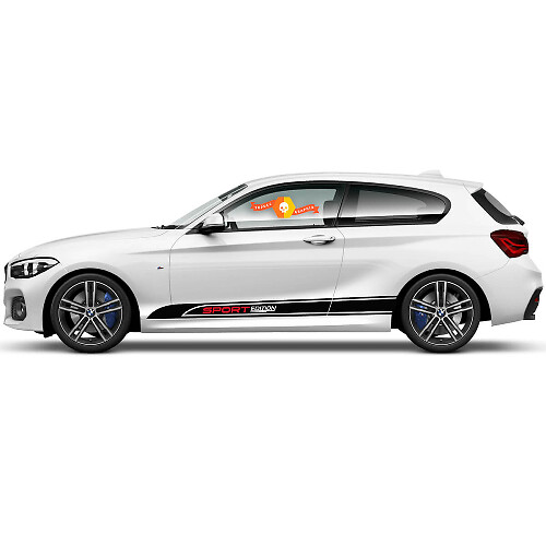 2x Adesivi in vinile Grafica Stickers laterali bmw 1 serie 2015 pannello laterale Edizione Sport
