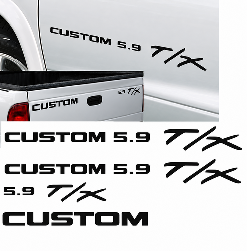 Kit di Adesivi in Vinile con Lettere Personalizzate 5.9 T/X in Quattro Pezzi per Portellone Laterale Dodge Dakota