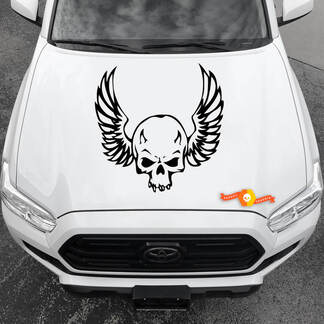Decalcomanie in vinile Adesivi grafici Cofano per auto Big Skull with Wings disegno Memento Mori 2022
