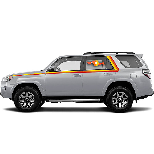 Kit di Adesivi in Vinile a Strisce Laterali Stile Vintage per Toyota 4Runner