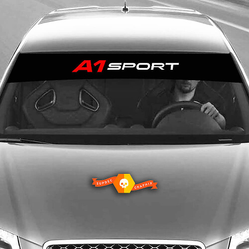Decalcomanie in vinile Adesivi grafici parabrezza A1 Sport Audi sunstrip Racing 2022
