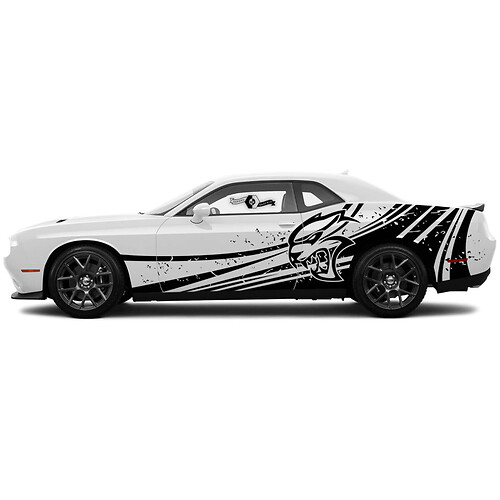 Coppia Dodge сharger o Challenger srt Hellcat Distrutto Dorte Grunge Decals Decals