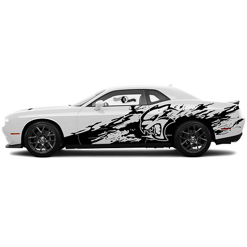 Coppia Dodge сharger o Challenger srt Hellcat distrutto la nuova grafica in vinile