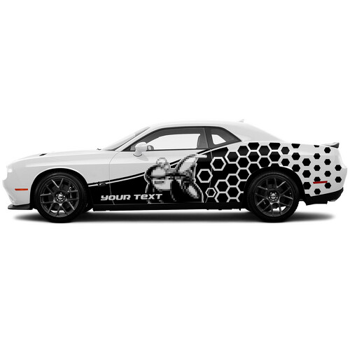 Adesivo Vinile Laterale Scat Pack Honeycomb per Dodge Challenger