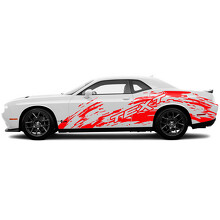 Adesivo Laterale in Vinile Stile Schizzi di Fango Personalizzato per Dodge Challenger_3