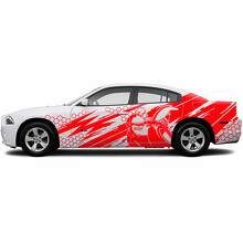 Adesivo Vinile Laterale Super Bee Stile Nido d'Ape per Dodge Challenger_3