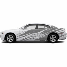 Adesivo Vinile Laterale Stile Distrutto Super Bee per Dodge Charger_2