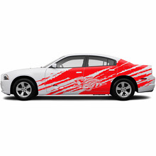 Adesivo Vinile Laterale Stile Distrutto Super Bee per Dodge Charger_3