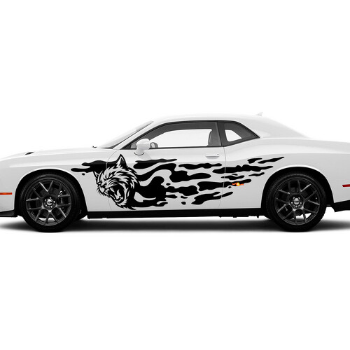 Adesivo Vinile Laterale Splash Fango Wildcat per Dodge Charger