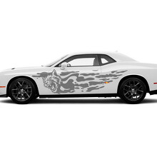 Adesivo Vinile Laterale Splash Fango Wildcat per Dodge Charger_2
