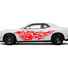 Adesivo Vinile Laterale Splash Fango Wildcat per Dodge Charger_3