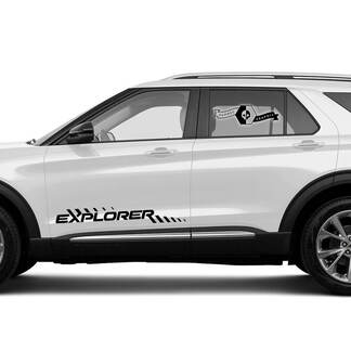 2021 Ford Explorer 2x Logo Decalcomanie per porte Adesivi laterali Grafica Vinile
