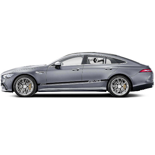 Adesivi a strisce laterali in vinile stile AMG per porte per Mercedes-Benz AMG GT a 4 porte