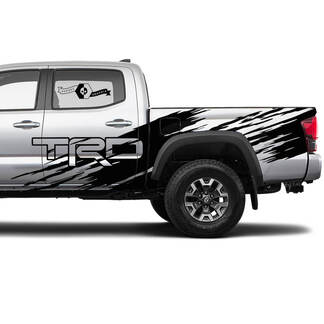 2 Tacoma Huge Side Bed Doors TRD Splatter Vinyl Stickers Decal Kit per Toyota Tacoma
