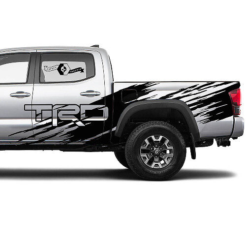 2 Grandi Porte Laterali del Letto Tacoma Adesivi in Vinile TRD Splatter Kit Decal per Toyota Tacoma
