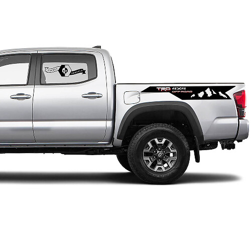 Kit adesivi in vinile TRD 4x4 Off-Road per Toyota Tacoma, 2 Tacoma 2 Colori Side Bed Mountains.
