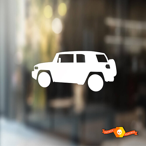 Coppia Toyota FJ Cruiser Silhouette Decal Decals Decals Svu Svu -Lifted
