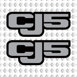 Coppia Jeep CJ5 - 2 colori - Vinyl Decal Sticker Off Road CJ 5 Trails Rock Crawling 4x4
