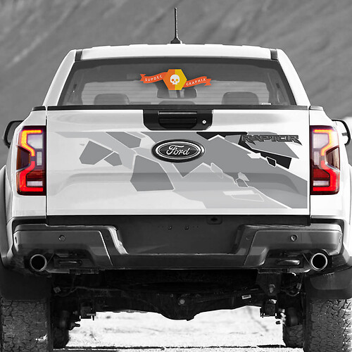 Geometric Camouflage — Adesivo in vinile (portellone) per Ford F-150 Raptor 2022