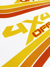 Kit grafici - Rubicon Retro Vintage 4x4 Kit strisce da corsa fuoristrada sportive in vinile per Jeep Gladiator
 3