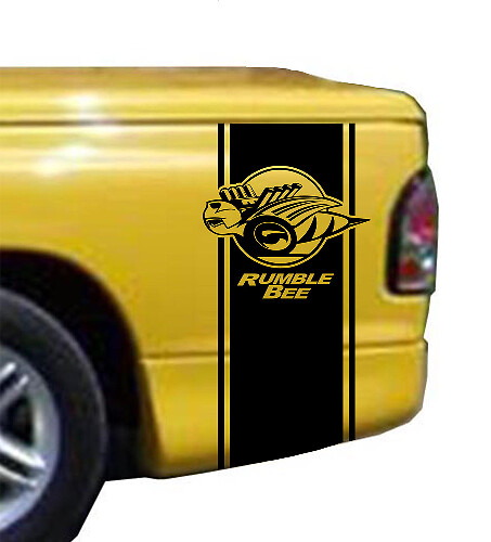 Il kit di strisce per letto Rumble Bee si adatta al bastoncino adesivo in vinile per camion Dodge Ram
