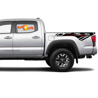 2 Tacoma Side Bed Mountains 4x4 TRD Vinyl Stickers Decal Kit per Toyota Tacoma
