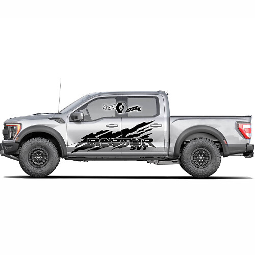 Ford F-150 Raptor 2022 Adesivi laterali Splash Graphics per porte laterali
