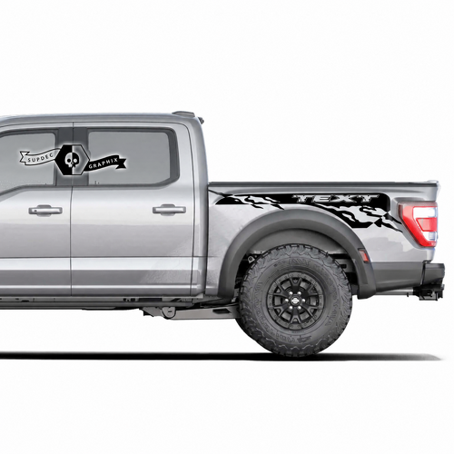 Adesivi decalcomania personalizzati per grafica laterale del letto per musclecar, camioncino potente 2022