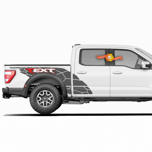 Adesivi Decalcomanie Grafica Paraspruzzi Porta Laterale Testo Personalizzato Due Colori per Musclecar camion power truck 2022