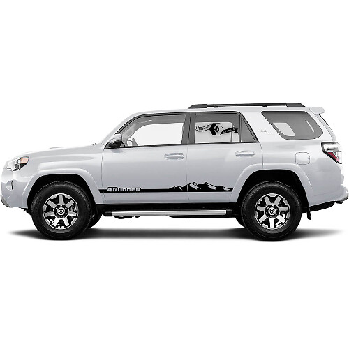 2x Adesivi in vinile per porte laterali Mountain 4Runner Mountain per Toyota 4Runner TRD
