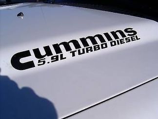 2 5.9 Cummins Turbo Diesel Hood decalcomanie adesivo Dodge Ram