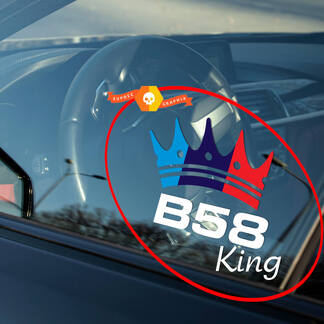 Adesivo decalcomania BMW B58 KING per finestrino interno esterno adatto a 340 440 240 140 540 X3 X4 X5 X6
