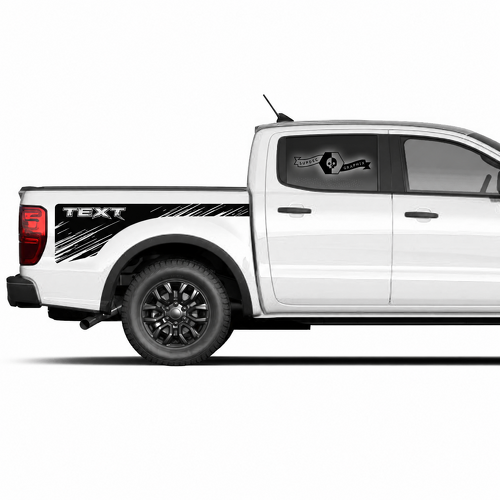 Adesivo Decalcomania Grafica Laterale Personalizzata Logo Usurato Coppia per Musclecar camion power truck 2020-2022 11387