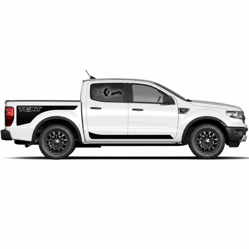 Set di adesivi grafici personalizzati per fiancate e pannelli battitacco laterali, confezione da 2 per musclecar, camioncino power truck 2020-2022