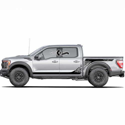 Testo Personalizzato Graffi Artiglio Adesivi Decalcomanie Laterali per Cassone e Minigonne Set da 2 per Musclecar camion power truck 2020-2022