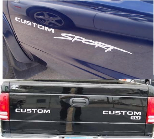Kit di Lettere Sport Personalizzate Adesive in Vinile per Portellone Laterale Dodge Dakota