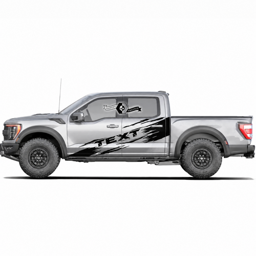 Testo Personalizzato Adesivi Decalcomanie Grafiche Laterali Logo Usurato per Porte Coppia per Musclecar camion power truck 2020-2023
