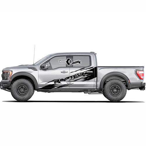 Coppia Ford F150 Raptor 2020-2022 Porte in difficoltà avvolgono il logo Stellatura grafica adesivi di decalcomania