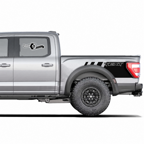 Testo Personalizzato Moderno Logo Grafica Laterale Letto Adesivo Coppia per Musclecar camion power truck 2020-2022