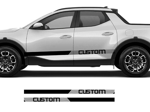 Nuova coppia Hyundai Santa Cruz Modern Logo Rally Side Side Rocker Pannello Vinyl Adesile Decal Graphic Kit