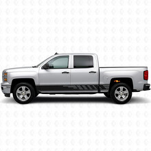 Strisce Viniliche a Fessura Sfalsate per Porta e Sottoporta per Chevrolet Silverado 1500 K2XX 2014-2019_2