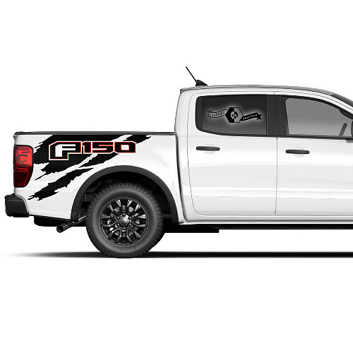 Coppia adesivi grafici laterali logo a 2 colori per Ford F150 Raptor 2022

