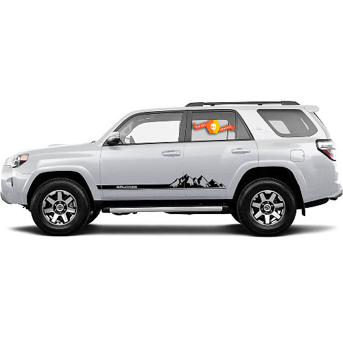 2x Montagne Adesivi in Vinile per Porte Laterali 4Runner - Adesivi a Strisce per Toyota 4Runner 2010 - 2021 TRD
