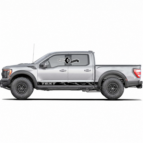 Adesivi in vinile personalizzati per pannelli laterali rocker Set di 2 per musclecar truck power truck