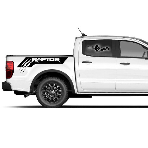 Coppia di adesivi grafici laterali con logo Scratch Claws per il nuovo Ford F150 Raptor 2022

