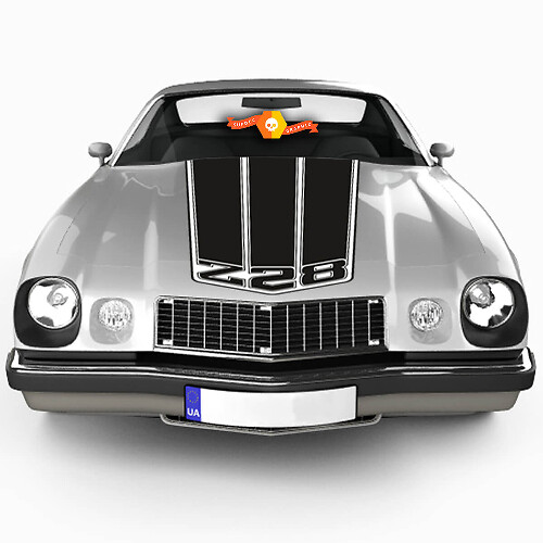 Kit di decalcomanie in vinile con strisce triple per cofano e baule Z28 per Chevrolet Camaro Z28