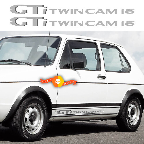 Set Adesivi Laterali GTi Twin Cam 16 per Volkswagen Golf GTI Mk1