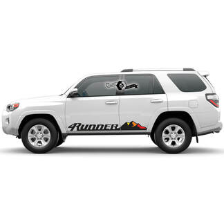 2x 4Runner 2023 Side Door Old School Vinyl Mountain Decalcomanie adesivi a strisce per Toyota 4Runner TRD
