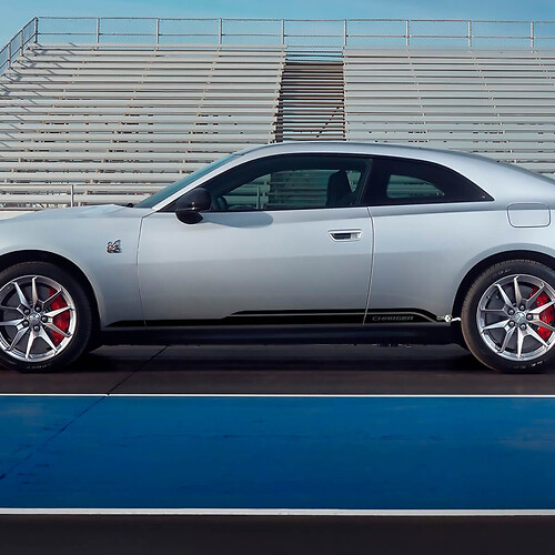 Adesivo in vinile con doppie strisce laterali marchiato per Dodge Charger Electric